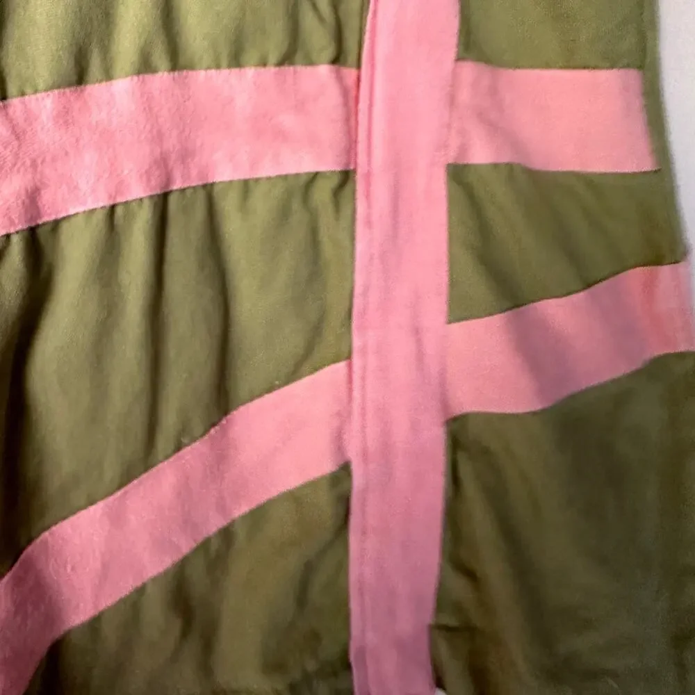Eeni Meeni Miini Moh Dress Size 2 2T Pink Green Abstract Unique Minimalist